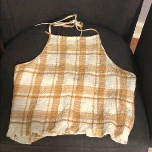 American Eagle Halter crop top plaid